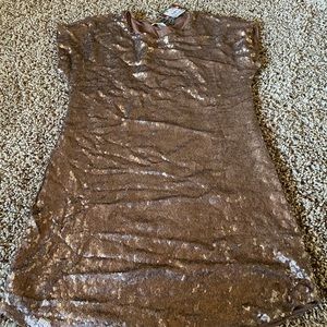 Gold sequin dress